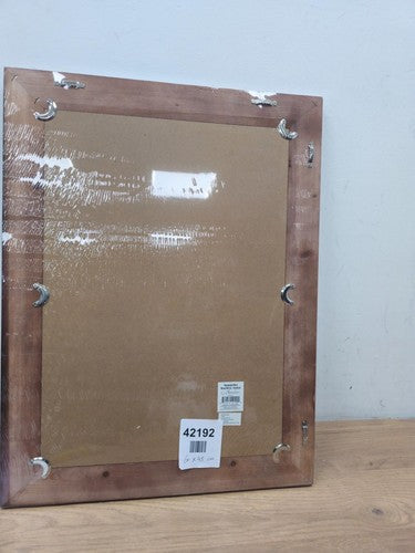 Stonebriar 60 x 45 Rectangle Natural Wood Frame Wall Mirror