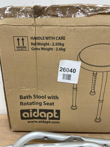 Aidapt Bath Stool With Rotating Seat Non Slip Adjustable Height shower Chair — New (other) (photo 3)