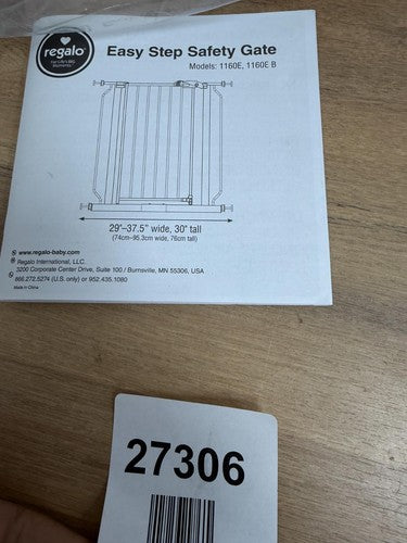 Regalo Walk Thru Baby Gate Metal 29–37.5" Wide silver/platinum — New (other) (photo 5)