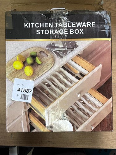 kitchen tableware storage box drawer silver/gray plastic — New (other) (photo 5)