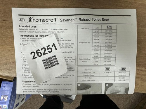 Homecraft Savanah Raised Toilet Seat — New (other) (photo 3)