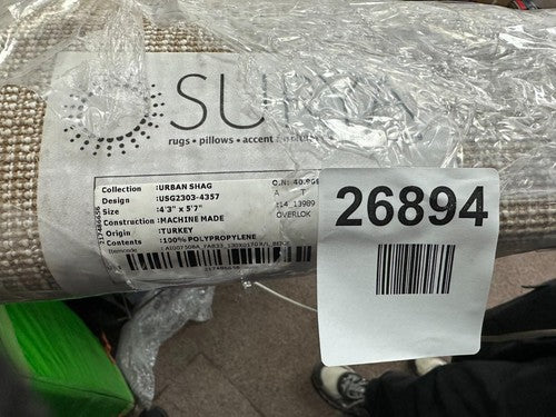 SURYA Urban Shag USG-2303 4'3" x 5'7" Machine Woven Rug ...