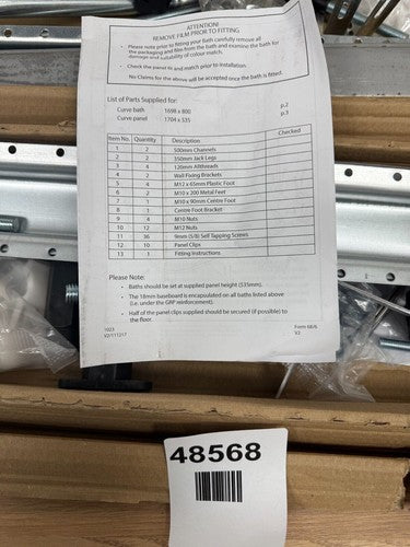 LUXURY CURVED BATH FITTINGS TL92 — New (other) (photo 2)
