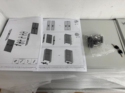 BNIB FC-A14 Grey 2 Door Steel Storage Cabinet 1400mm Collect NN5