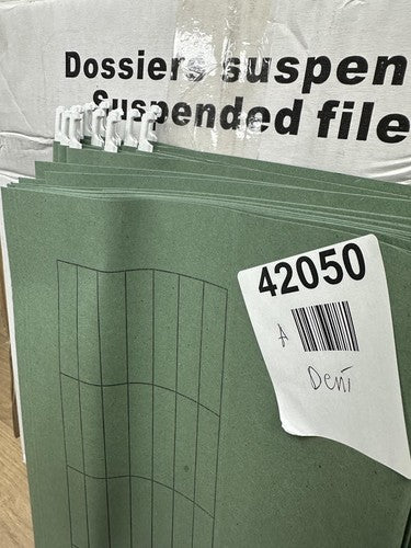 Summit Foolscap Tabbed Filing Cabinet Suspension Files, A4+, Green — New (other) (photo 5)