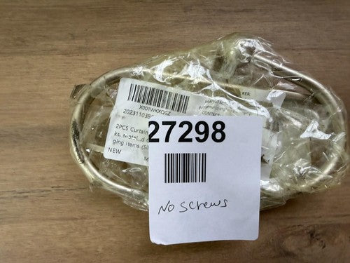 Amazon basics 2 pieces curtian tie backs hooks metal silver — New (other) (photo 4)