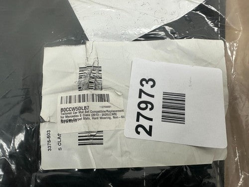 Black rolled edge silver stitch mats S class LWB 2013-2020 — New (other) (photo 2)