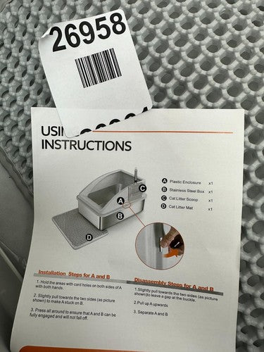 PetPicks Stainless Steel Litter Box - Extra Large Enclosed Metal Litter Tray — New (other) (photo 3)