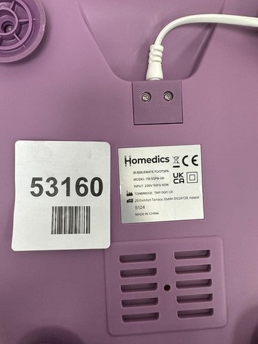HoMedics Bubblemate Foot Spa and Massager Model FB-55PB-GB — Used (photo 2)