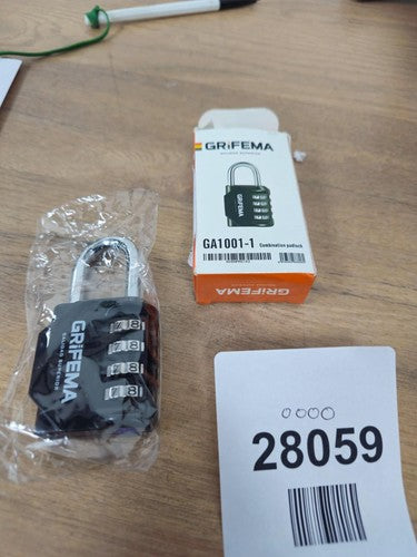 GRIFEMA 4 Digit Combination Padlock Black Heavy Duty Outdoor Lock GA1001-1