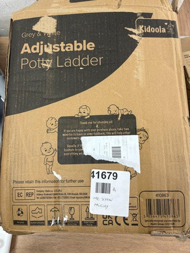 Kidoola adjustable potty ladder toilet seat suitable 2-7 yrs grey/white — New (other) (photo 4)