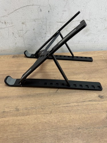 Adjustable Laptop Stand Folding Portable Tablet Notebook Metal Holder - Black