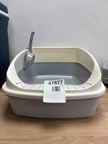 Cat Litter Tray Box, Litter Box, Plastic Cat Open Top Litter Tray with Scoop — New (other) (photo 2)