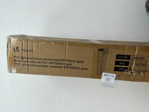 VOUNOT PVC Privacy Screening Fence 100*500cm Reinforced Struts Grey — New (other) (photo 2)