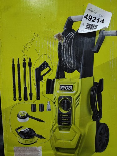 Ryobi Corded Pressure washer 2000W 150bar - Read Description — New (other) (photo 7)