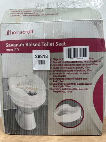 Homecraft Savanah Toilet Seat with Flap - White, 10cm — New (other) (photo 2)