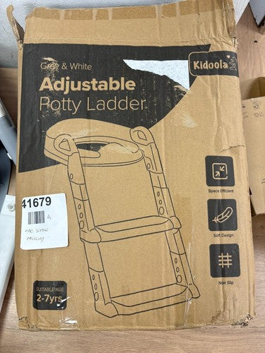 Kidoola adjustable potty ladder toilet seat suitable 2-7 yrs grey/white — New (other) (photo 6)