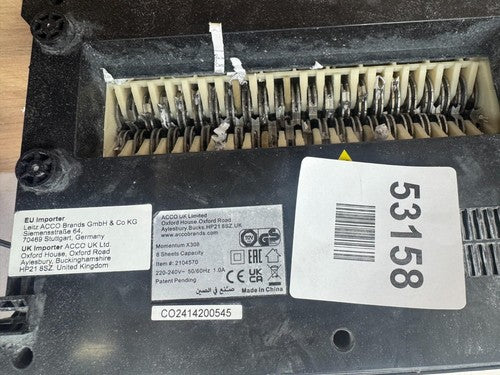 Rexel Momentum X308 Cross Cut Paper Shredder P3 — Used (photo 3)