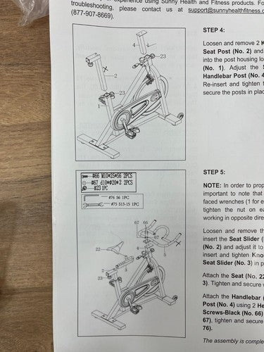 Sunny Pro Indoor Cycling Exercise Bike SF-B901 — Used (photo 3)