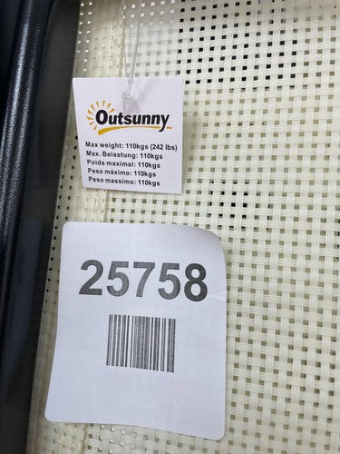 Outsunny Set of 2 Folding Garden Chairs, Metal Frame Garden Chairs Outdoor Patio — New (other) (photo 5)