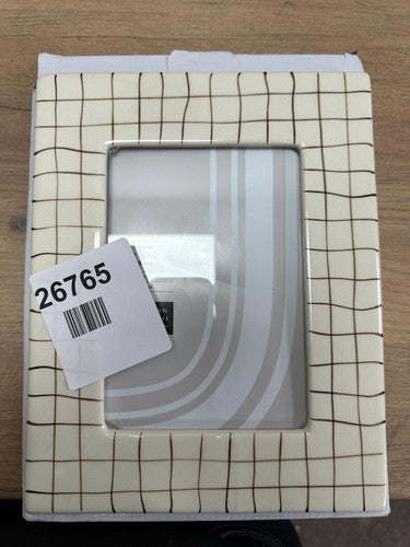 John Lewis Enamel & Metallic Edge Photo Frame, Grey/Silver, 5 x 7 Inches