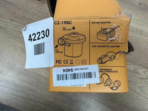 Electric Air Pump for Inflatables 3 Nozzles AC 240V/DC 12V 50W High Power New