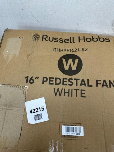 Russell Hobbs 16" Inch, Lightweight, Pedestal Fan, 3 Speeds, White -RHPPF1621-AZ — New (other) (photo 5)
