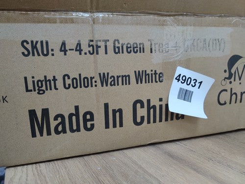 HOMCOM 4FT Christmas Tree Warm White LED Light Holiday Home Decoration, Green