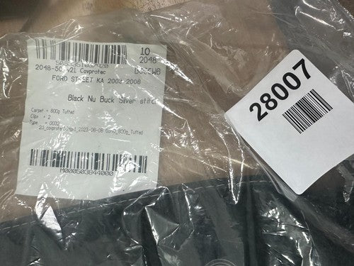 black nu buck silver stitch ford street KA 2003-2006 mats