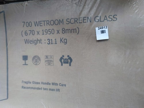 Wet Room Shower Screen With Flipper Walk In Enclosure 8mm NANO Easy Clean Glass — New (other) (photo 2)