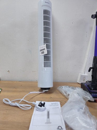 Signature S40012B 29” 3 Speed Tower Fan with Oscillation, Adjustable Tilt, Black