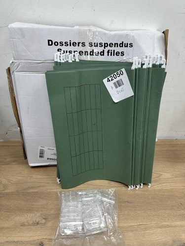 Summit Foolscap Tabbed Filing Cabinet Suspension Files, A4+, Green — New (other) (photo 2)