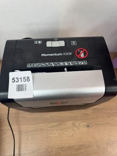 Rexel Momentum X308 Cross Cut Paper Shredder P3 — Used (photo 2)