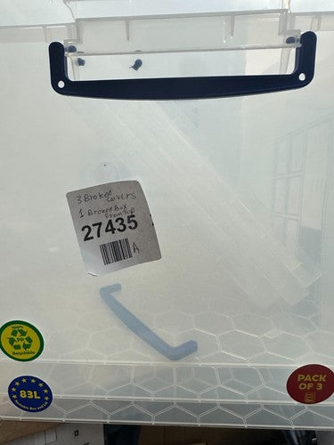 Really Useful Box Nestable Plastic Storage 83 Litre Clear