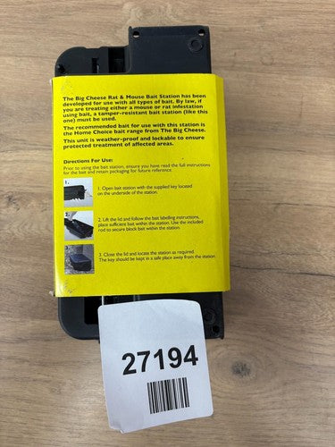 The Big Cheese Rat & Mouse Bait Station – Secure, Reusable & Weatherproof Design