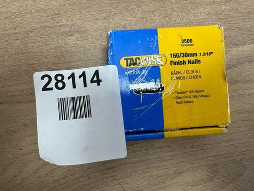 Tacwise - 16 Gauge Straight Finish Nails 30mm Pack 2500 — New (other) (photo 4)
