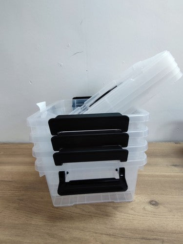 4-Pack Clear Latch Storage Box