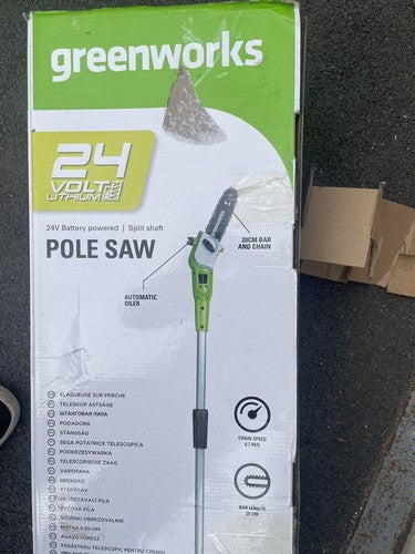 Greenworks Battery Tall Probe G24PS20K2 24V 20cm Sword Length 6,7m/s Chain Pole — New (other) (photo 5)