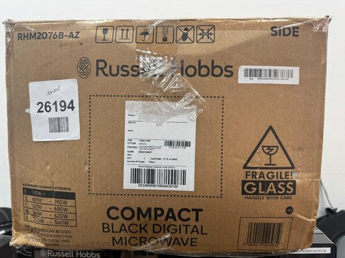 Russell Hobbs RHM2076B 800W 20L Digital Microwave - Black — New (other) (photo 6)