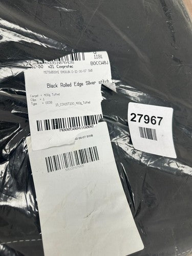 Black rolled edge silver stitch mats mitsubishi shigun D — New (other) (photo 3)