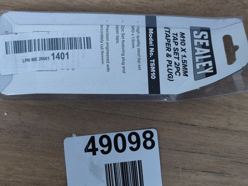 Sealey TSM10 Tap Set 2pc (Taper & Plug) M10 x 1.5mm — New (other) (photo 5)