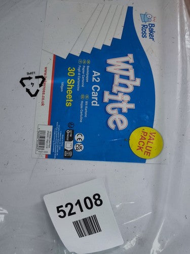 Baker Ross A2 White Card Pack - Pack of 30, Plain Paper Sheet — Used (photo 3)