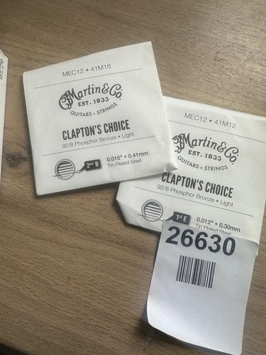 Martin Clapton's Choice Acoustic Guitar Strings Phosphor Bronze Lght 12-54 MEC12 — New (other) (photo 3)