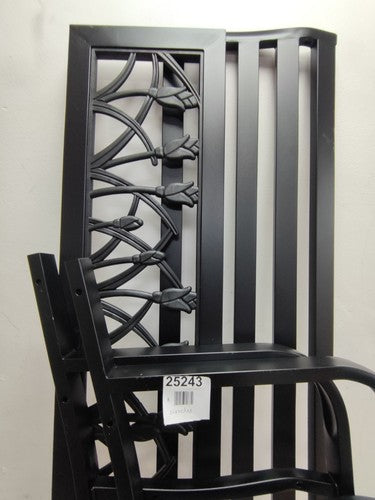 Garden Vida Steel Garden Bench, Rose Design 3 Seater Outdoor Furniture Seating — New (other) (photo 3)