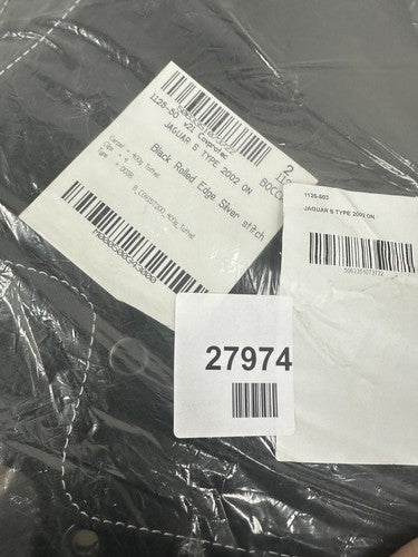 Black rolled edge silver stitch mats jaguar S type 2002 On — New (other) (photo 3)