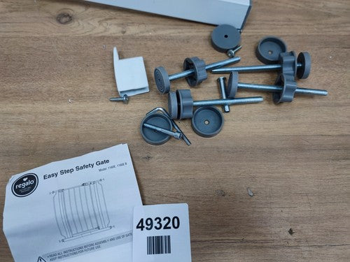 REGALO EASY STEP SAFETY GATE METAL WALK-THROUGH MODEL  1160E DS  WHITE