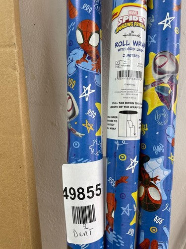6M Any Occasion Wrapping Paper - 3 x 2M Rolls in 1 MARVEL Spidey & Friends Desig