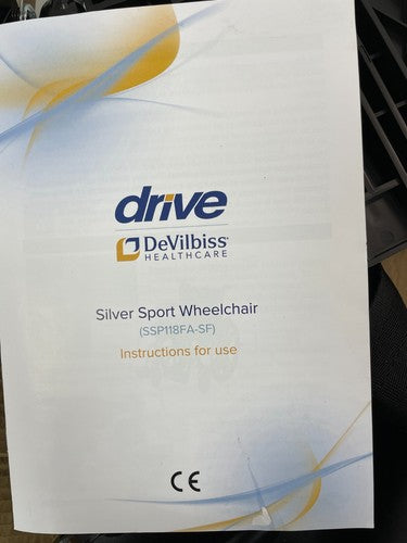 Drive Silver Sport Wheelchair 18" Silver - SSP118FA-SF — New (other) (photo 4)