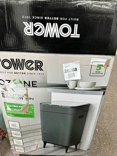 Tower Ozone Sensor Bin with Legs, Large 65L, Hands Free Opening — New (other) (photo 3)
