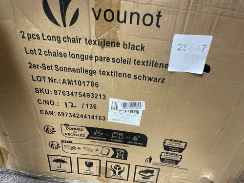 Vounot 2pcs Long Chair With Umbrella — New (other) (photo 5)
